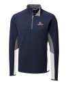 Gonzaga Bulldogs Cutter & Buck Traverse Colorblock Stretch Quarter Zip Mens Pullover Liberty Navy Mannequin Thumbnail Image
