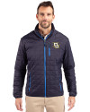 Marquette Golden Eagles Cutter & Buck Rainier PrimaLoft® Mens Eco Insulated Full Zip Puffer Jacket Dark Navy Front Thumbnail Image