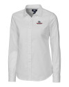 View image 4: Gonzaga Bulldogs Cutter & Buck Easy Care Stretch Oxford Womens Long Sleeve Button Down Shirt White Mannequin