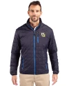 Marquette Golden Eagles Cutter & Buck Rainier PrimaLoft®  Mens Big and Tall Eco Insulated Puffer Jacket Dark Navy Front Thumbnail Image