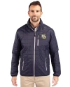 Marquette Golden Eagles Cutter & Buck Rainier PrimaLoft®  Mens Big and Tall Eco Insulated Puffer Jacket Dark Navy/Silver Front Thumbnail Image