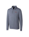 Gonzaga Bulldogs Cutter & Buck Shoreline Heathered Quarter Zip Mens Big and Tall Pullover Liberty Navy Heather Mannequin Thumbnail Image