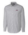 Gonzaga Bulldogs Cutter & Buck Stretch Oxford Stripe Mens Big and Tall Long Sleeve Dress Shirt Charcoal Mannequin Thumbnail Image