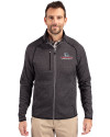 Gonzaga Bulldogs Cutter & Buck Mainsail Sweater-Knit Mens Full Zip Jacket Charcoal Heather Front Thumbnail Image