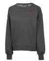 Virginia Tech Hokies Cutter & Buck Saturday Cotton Blend Womens Crew Neck Sweatshirt Charcoal Heather Mannequin Thumbnail Image