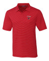 Louisville Cardinals Cutter & Buck Forge Pencil Stripe Stretch Mens Polo Red Mannequin Thumbnail Image