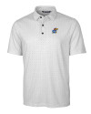 Kansas Jayhawks Cutter & Buck Pike Double Dot Print Stretch Mens Polo Charcoal Mannequin Thumbnail Image