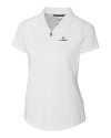 Illinois Fighting Illini Cutter & Buck Forge Stretch Womens Short Sleeve Polo White Mannequin Thumbnail Image