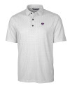Kansas State Wildcats Cutter & Buck Pike Double Dot Print Stretch Mens Big and Tall Polo Charcoal Mannequin Thumbnail Image