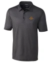 View image 1: Iowa State Cyclones Cutter & Buck Pike Mini Pennant Print Stretch Mens Big and Tall Polo Black Mannequin