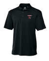 Louisville Cardinals Cutter & Buck CB Drytec Genre Textured Solid Mens Big and Tall Polo Black Mannequin Thumbnail Image