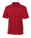 Louisville Cardinals Cutter & Buck CB Drytec Genre Textured Solid Mens Big and Tall Polo Cardinal Red Mannequin Thumbnail Image