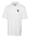Louisville Cardinals Cutter & Buck CB Drytec Genre Textured Solid Mens Big and Tall Polo White Mannequin Thumbnail Image