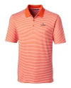 Illinois Fighting Illini Cutter & Buck Forge Tonal Stripe Stretch Mens Big and Tall Polo College Orange Mannequin Thumbnail Image