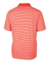 Illinois Fighting Illini Cutter & Buck Forge Tonal Stripe Stretch Mens Big and Tall Polo College Orange Mannequin Back Thumbnail Image