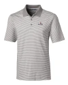 Illinois Fighting Illini Cutter & Buck Forge Tonal Stripe Stretch Mens Big and Tall Polo Polished Medium Gray Mannequin Thumbnail Image
