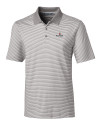 Illinois Fighting Illini Cutter & Buck Forge Tonal Stripe Stretch Mens Big and Tall Polo Polished Medium Gray Mannequin Thumbnail Image
