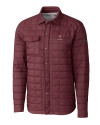 Harvard Crimson Cutter & Buck Rainier PrimaLoft® Mens Eco Insulated Quilted Shirt Jacket Bordeaux Mannequin Thumbnail Image