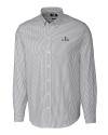 Illinois Fighting Illini Cutter & Buck Stretch Oxford Stripe Mens Big and Tall Long Sleeve Dress Shirt Charcoal Mannequin Thumbnail Image