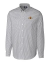 Iowa State Cyclones Cutter & Buck Stretch Oxford Stripe Mens Big and Tall Long Sleeve Dress Shirt Charcoal Mannequin Thumbnail Image