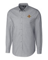 Iowa State Cyclones Cutter & Buck Stretch Oxford Mens Big and Tall Long Sleeve Dress Shirt Charcoal Mannequin Thumbnail Image