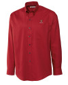 Harvard Crimson Cutter & Buck Epic Easy Care Nailshead Mens Big and Tall Long Sleeve Dress Shirt Cardinal Red Mannequin Thumbnail Image