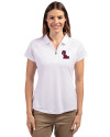Ole Miss Rebels Cutter & Buck Forge Stretch Womens Short Sleeve Polo White Front Thumbnail Image