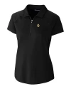 View image 3: Idaho Vandals Cutter & Buck Forge Stretch Womens Short Sleeve Polo Black Mannequin