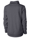 Illinois Fighting Illini Cutter & Buck Saturday Cotton Blend Womens Funnel Neck Sweatshirt Charcoal Heather Mannequin Back Thumbnail Image
