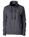 Maryland Terrapins Cutter & Buck Saturday Cotton Blend Womens Funnel Neck Sweatshirt Charcoal Heather Mannequin Thumbnail Image