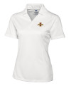Iowa State Cyclones Cutter & Buck Genre Textured Solid Womens Polo White Mannequin Thumbnail Image