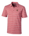 Maryland Terrapins Cutter & Buck Forge Epic Confidence Recycled Heathered Stripe Stretch Mens Polo Cardinal Red Mannequin Thumbnail Image