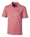 View image 3: Louisville Cardinals Cutter & Buck Forge Epic Confidence Recycled Heathered Stripe Stretch Mens Polo Cardinal Red Mannequin