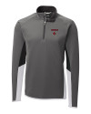 Louisville Cardinals Cutter & Buck Traverse Colorblock Stretch Quarter Zip Mens Pullover Elemental Grey Mannequin Thumbnail Image