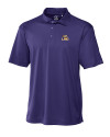 LSU Tigers Cutter & Buck Genre Textured Solid Mens Polo College Purple Mannequin Thumbnail Image