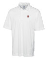 Harvard Crimson Cutter & Buck Genre Textured Solid Mens Polo White Mannequin Thumbnail Image