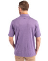 LSU Tigers Cutter & Buck Forge Heathered Stretch Mens Polo College Purple Heather Back Thumbnail Image