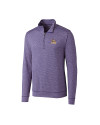 LSU Tigers Cutter & Buck Shoreline Heathered Quarter Zip Mens Pullover College Purple Heather Mannequin Thumbnail Image