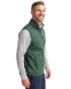 Michigan State Spartans Cutter & Buck Mainsail Sweater-Knit Mens Full Zip Vest Hunter Heather Side Thumbnail Image