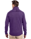 Kansas State Wildcats Cutter & Buck Mainsail Sweater-Knit Mens Full Zip Jacket College Purple Heather Back Thumbnail Image