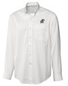 Kansas Jayhawks Cutter & Buck Epic Easy Care Fine Twill Mens Long Sleeve Dress Shirt White Mannequin Thumbnail Image