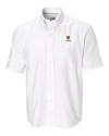 Harvard Crimson Cutter & Buck Epic Easy Care Nailshead Mens Short Sleeve Dress Shirt White Mannequin Thumbnail Image