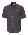 LSU Tigers Cutter & Buck Epic Easy Care Nailshead Mens Short Sleeve Dress Shirt Black Mannequin Thumbnail Image