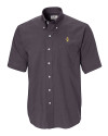 Idaho Vandals Cutter & Buck Epic Easy Care Nailshead Mens Short Sleeve Dress Shirt Black Mannequin Thumbnail Image