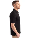 Harvard Crimson Cutter & Buck Advantage Eco Tri-Blend Pique Mens Big and Tall Polo Black Side Thumbnail Image