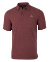 Harvard Crimson Cutter & Buck Advantage Tri-Blend Jersey Mens Pocket Polo Bordeaux Heather Mannequin Thumbnail Image