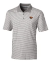 Oregon State Beavers Cutter & Buck Forge Tonal Stripe Stretch Mens Big and Tall Polo Polished Medium Gray Mannequin Thumbnail Image