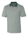Notre Dame Fighting Irish Cutter & Buck Forge Tonal Stripe Stretch Mens Big and Tall Polo Hunter Green Mannequin Thumbnail Image