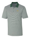 Notre Dame Fighting Irish Cutter & Buck Forge Tonal Stripe Stretch Mens Big and Tall Polo Hunter Green Mannequin Thumbnail Image