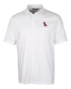 View image 3: Ole Miss Rebels Cutter & Buck Advantage Tri-Blend Jersey Mens Big and Tall Pocket Polo White Mannequin